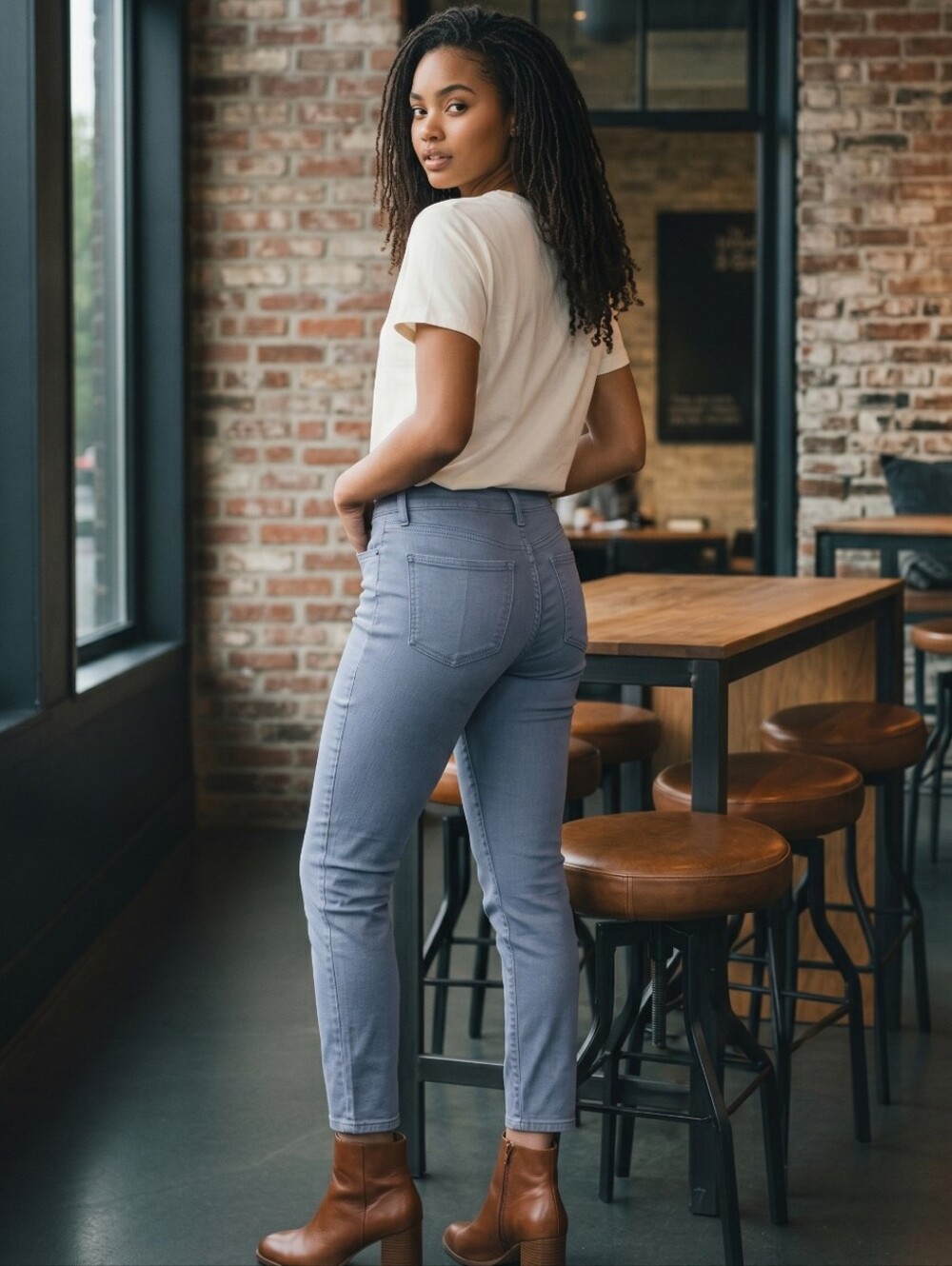 J. Crew Women's Skinny Jeans in Blush and Denim Blue - 2 Pair